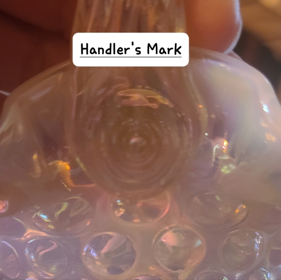 Fenton Nobnail Iridescent Pink Basket - Picture 2 of 7